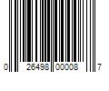 Barcode Image for UPC code 026498000087