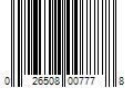 Barcode Image for UPC code 026508007778