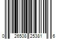 Barcode Image for UPC code 026508253816