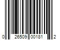 Barcode Image for UPC code 026509001812