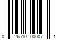 Barcode Image for UPC code 026510000071