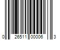 Barcode Image for UPC code 026511000063