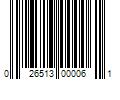 Barcode Image for UPC code 026513000061