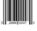 Barcode Image for UPC code 026566000070