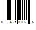 Barcode Image for UPC code 026571000065