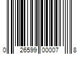 Barcode Image for UPC code 026599000078