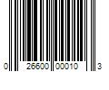 Barcode Image for UPC code 026600000103