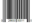 Barcode Image for UPC code 026600000110