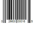 Barcode Image for UPC code 026600000165