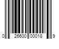 Barcode Image for UPC code 026600000189