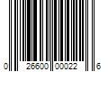 Barcode Image for UPC code 026600000226