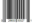 Barcode Image for UPC code 026600000271