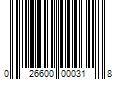 Barcode Image for UPC code 026600000318