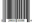 Barcode Image for UPC code 026600000554