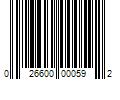 Barcode Image for UPC code 026600000592