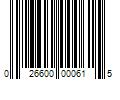 Barcode Image for UPC code 026600000615