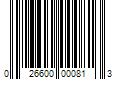 Barcode Image for UPC code 026600000813