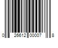 Barcode Image for UPC code 026612000078