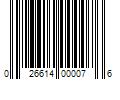 Barcode Image for UPC code 026614000076