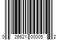 Barcode Image for UPC code 026621000052