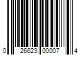 Barcode Image for UPC code 026623000074