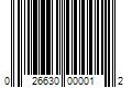 Barcode Image for UPC code 026630000012