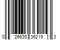 Barcode Image for UPC code 026635362153