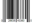 Barcode Image for UPC code 026635433600