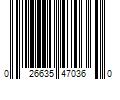 Barcode Image for UPC code 026635470360