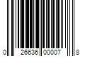 Barcode Image for UPC code 026636000078