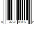 Barcode Image for UPC code 026645000052