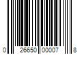 Barcode Image for UPC code 026650000078