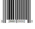 Barcode Image for UPC code 026660000020