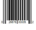 Barcode Image for UPC code 026676000052