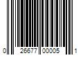 Barcode Image for UPC code 026677000051