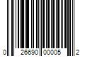 Barcode Image for UPC code 026690000052