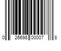 Barcode Image for UPC code 026698000078