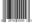 Barcode Image for UPC code 026700000003