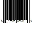 Barcode Image for UPC code 026700000119