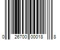 Barcode Image for UPC code 026700000188