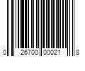 Barcode Image for UPC code 026700000218