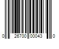 Barcode Image for UPC code 026700000430