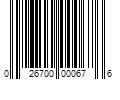 Barcode Image for UPC code 026700000676