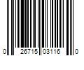 Barcode Image for UPC code 026715031160