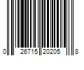 Barcode Image for UPC code 026715202058