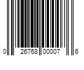 Barcode Image for UPC code 026768000076