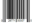 Barcode Image for UPC code 026771000070