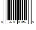 Barcode Image for UPC code 026800000163