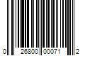 Barcode Image for UPC code 026800000712