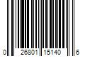 Barcode Image for UPC code 026801151406